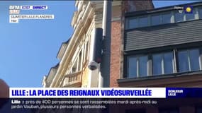 Lille: installation des caméras de vidéosurveillance place des Reignaux