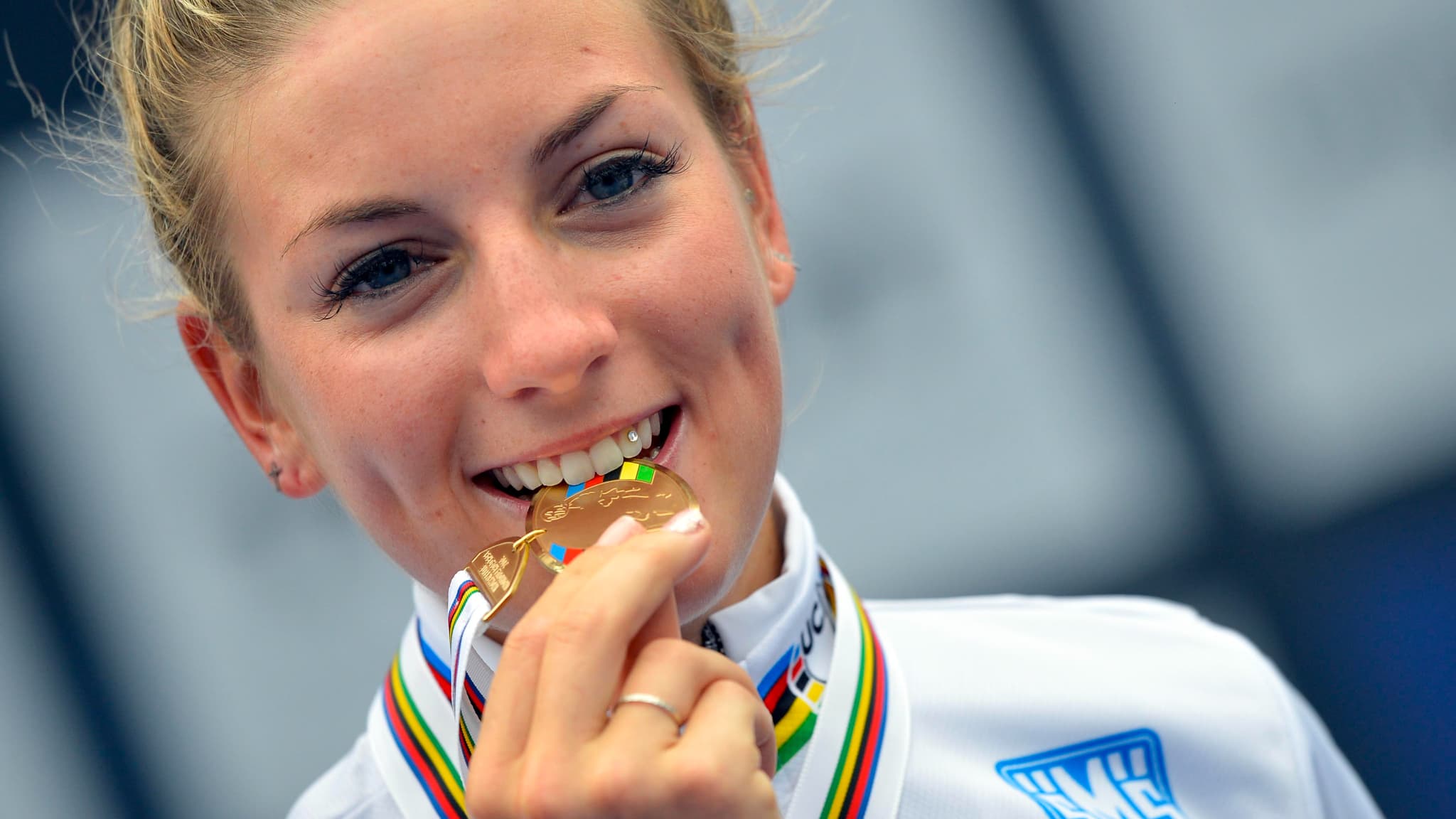 Pauline Ferrand-Prévot, championne du monde en 2014 à Ponferrada