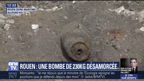 Rouen: une bombe de 230 kg découverte sur un chantier a été désamorcée 