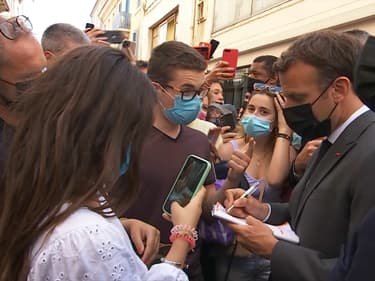 Emmanuel Macron à Valence (Drôme) le 8 juin 2021
