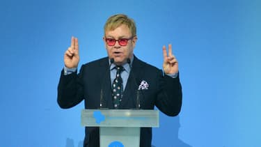 Elton John à Kiev le 12 septembre 2015.