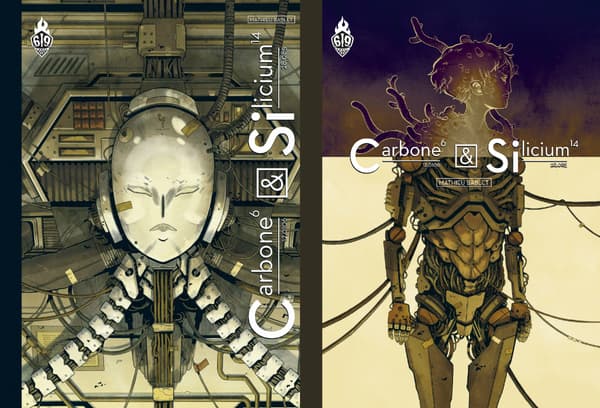 Les couvertures des deux éditions de "Carbone et Silicium" de Mathieu Bablet Les couvertures des deux éditions de "Carbone et Silicium" de Mathieu Bablet