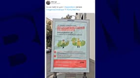 Des fausses affiches du Grand Lyon ont été collées jeudi à Lyon.
