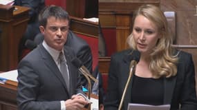 Manuel Valls et Marion Maréchal-Le Pen se sont affrontés mardi à l'Assemblée.