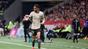 Bradley Barcola lors de Nice-PSG (1-2, L1), le 15 mai 2024