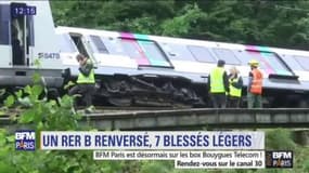 Les images du RER B couché sur la voie après avoir subi ce matin un glissement de terrain