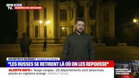 Volodymyr Zelensky: "Les Russes se retirent là où nous les combattons"