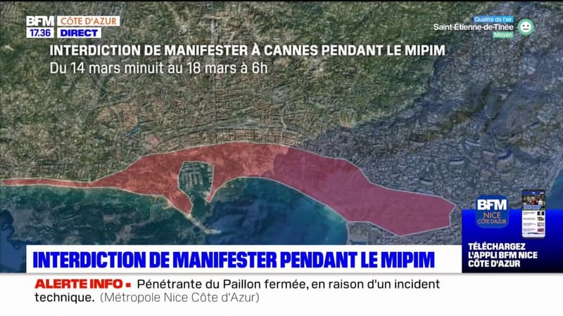 Cannes: interdiction de manifester pendant le Mipim
