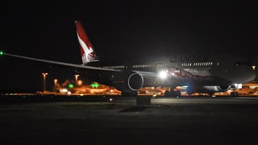 Le Boeing 787 Dreamliner de Qantas qui a relié cette nuit Londres depuis Perth sans escale en 17 heures et 20 minutes.