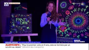 Ariane a testé la peinture dans le noir !