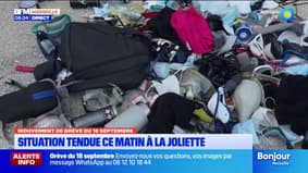 Mouvement de grève du 18 septembre. Situation tendue ce matin à la Joliette 