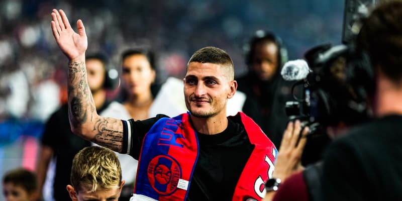 Marco Verratti lors de ses adieux au PSG en septembre 2023