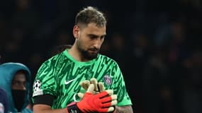 Gianluigi Donnarumma dépité après la défaite du PSG contre l'Atlético en Ligue des champions, le 6 novemrbe  2024
