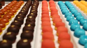 Des pâtisseries sur un stand de la foire Europain me 6 février 2016 à Villepinte, en Île de France.
