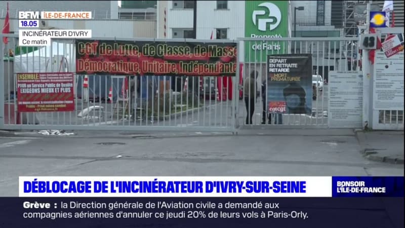 Grève des éboueurs: l'incinérateur d'Ivry-sur-Seine débloqué