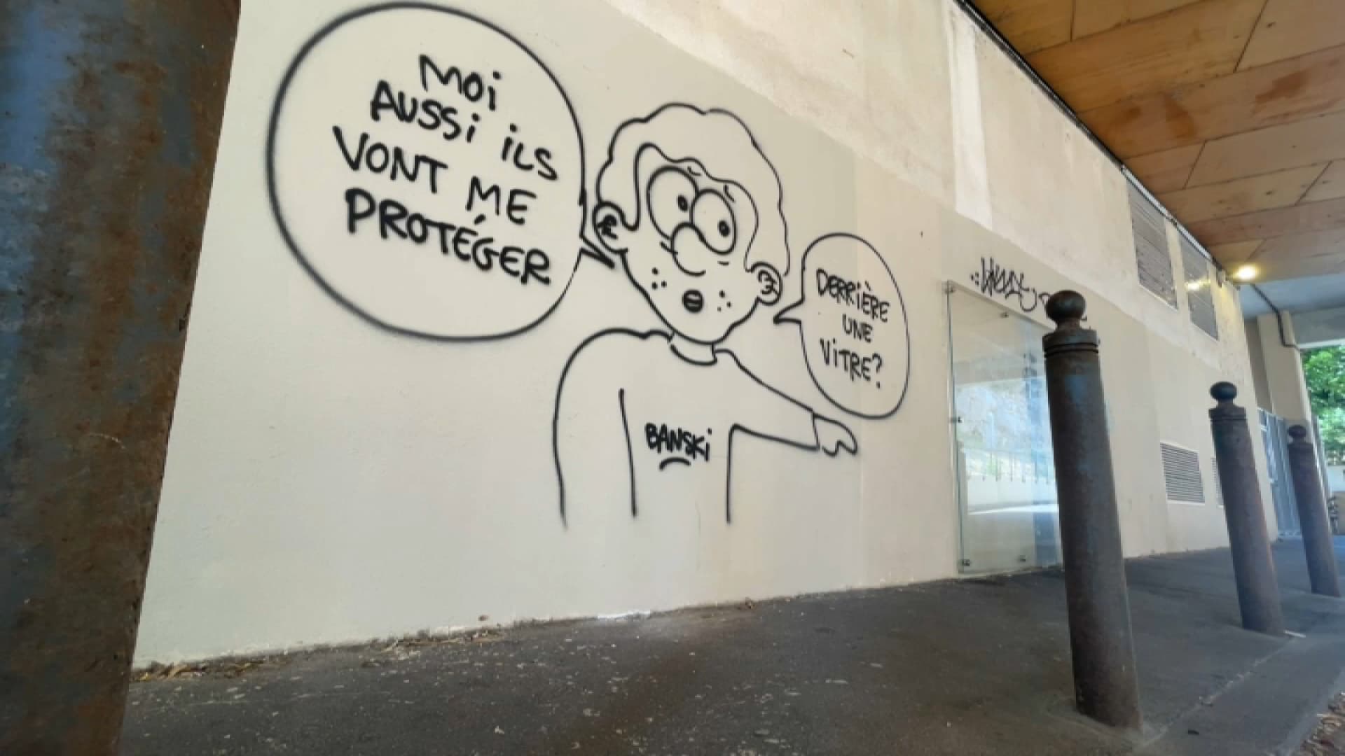 Une mystérieuse œuvre de "Banski" s'installe à côté du phare de Banksy à Marseille, le 21 août 2025. Une mystérieuse œuvre de "Banski" s'installe à côté du phare de Banksy à Marseille, le 21 août 2025.