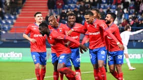 Caen-Guingamp : la joie des joueurs du SMC