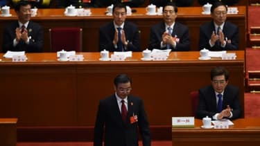 Zhou Qiang, président de la Cour populaire suprême, lors d'une session à Pékin, le 13 mars 2016