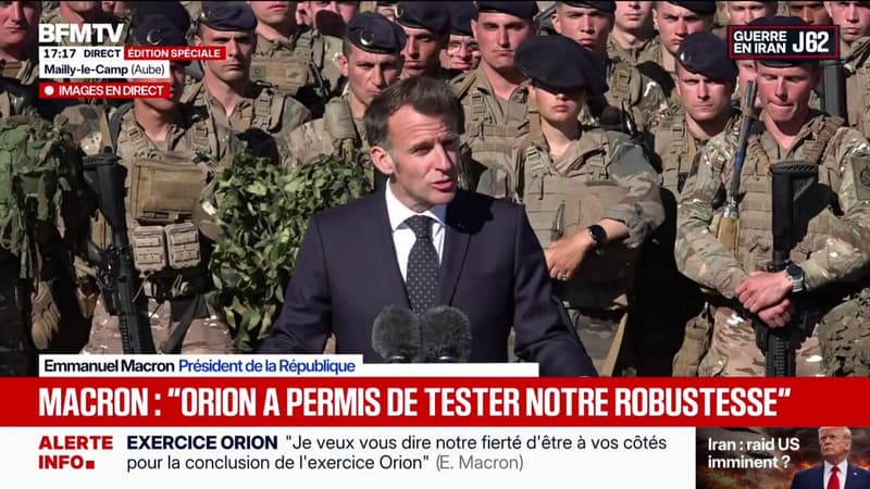 Exercice Orion: Emmanuel Macron veut "bâtir une France de la défense crédible"