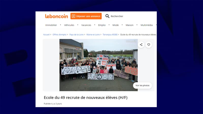 Maine-et-Loire: une école recherche des élèves sur Leboncoin pour éviter une fermeture de classe