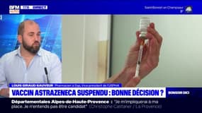 Vaccin AstraZeneca suspendu: Louis Giraud-Sauveur, pharmacien à Gap, estime que "c'est toujours bien de vérifier" pour lever les doutes 