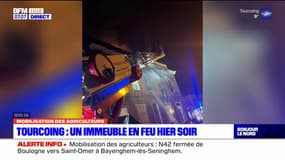 Tourcoing: un immeuble en feu mercredi soir