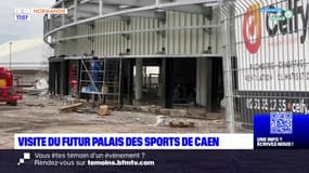 Caen: la visite du futur palais des sports