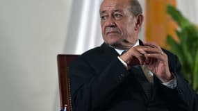 Jean-Yves Le Drian en Côte d'Ivoire le 18 octobre 2018. - Sia Kambou - AFP