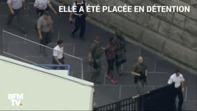 Elle tente d’escalader la statue de la Liberté en soutien aux migrants