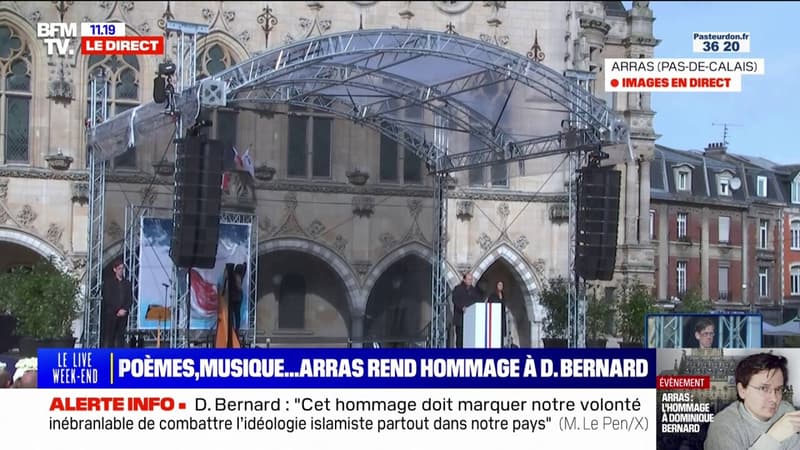 Hommage à Dominique Bernard: François, ami du professeur tué, lit le poème 