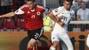 Antoine Griezmann lors de la défaite des Bleus en Albanie en 2015