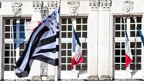 Un drapeau breton a été déployé à Nantes, dimanche 20 février 2022