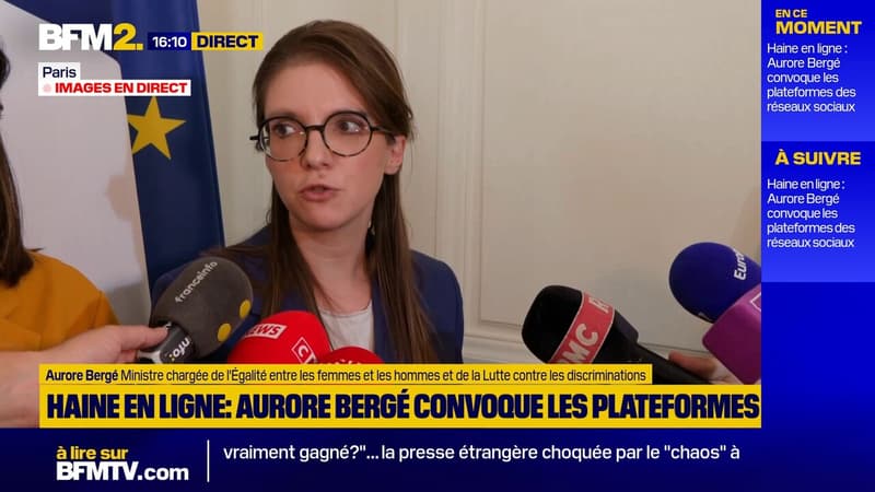Haine en ligne/modération: Aurore Bergé hausse le ton face aux réseaux sociaux