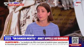 "On ne joue pas avec nos vies comme on joue au poker": Sophie Binet (CGT) se dit "très, très, très en colère" contre la décision d'Emmanuel Macron de dissoudre l'Assemblée nationale