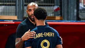 Thierry Henry donne des consignes à Warren Zaïre-Emery, septembre 2023