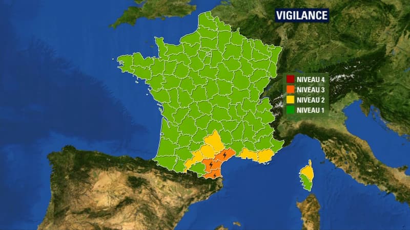 Les trois départements restent en vigilance orange jusqu'à mercredi. 
