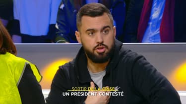Eric Drouet, sur le plateau de BFMTV, le 3 décembre.