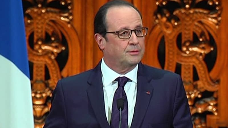 François Hollande lors de ses voeux à l'Education nationale, le 21 janvier 2015.