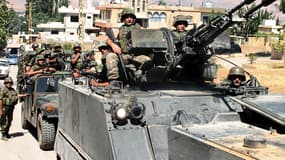 Le 6 août, des soldats libanais de la garnison d’Arsal, au nord du pays, en manœuvre près de la frontière syrienne.