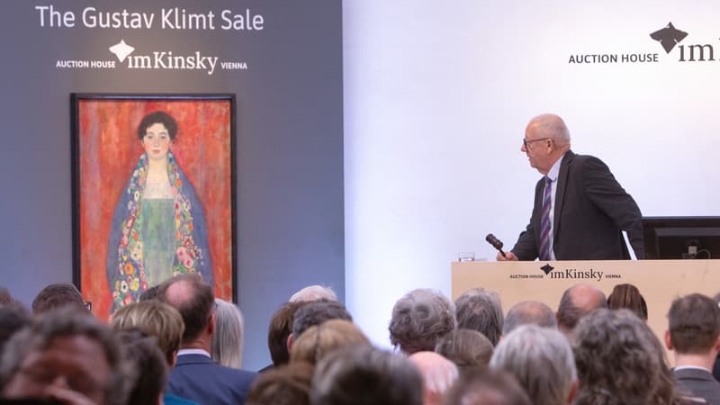 Le "Portrait de Mademoiselle Lieser" de Gustav Klimt, le 24 avril 2024 à Vienne, en Autriche