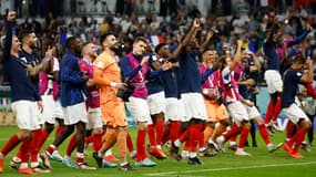 Les Bleus après leur victoire contre la Pologne