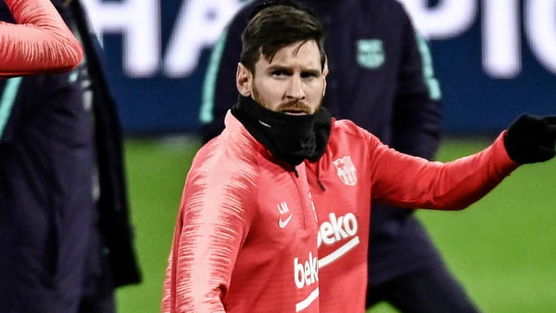 Leo Messi à l'entraînement