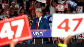 Donald Trump en meeting dans l'Arizona, en octobre 2024.