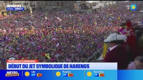 Carnaval de Dunkerque: début du traditionnel jet de harengs