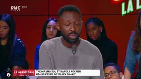 #GrandOral "Il y a tellement peu de noirs dans le paysage cinématographique français, que quand on met un film avec un noir en avant, on peut parfois trouver les mêmes thématiques !" @ThomasNgijol #GGRMC