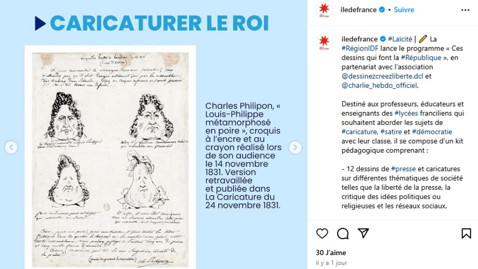 Caricature du roi Louis Philippe métamorphosé en poire, 1831.