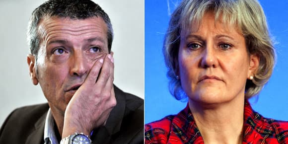 Edouard Martin et Nadine Morano. Edouard Martin et Nadine Morano.
