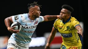 L'ailier du Racing 92, Teddy Thomas, ballon en main lors du match de Top 14 contre Clermont, à Nanterre, le 8 mai 2021