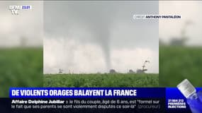 Intempéries: de violent orages ont balayé la France, le toit d'une église en Indre-et-Loire en partie arraché par une tornade