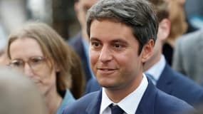Le Premier ministre Gabriel Attal en campagne à Paris le 5 juillet 2024